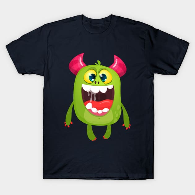 Cartoon monster charcter T-Shirt by drawkman